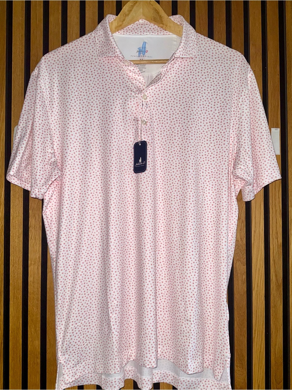 johnnie-O "Plumeria" Featherweight Performance Polo in Azalea Micro-Floral - NWT - Picture 3 of 8